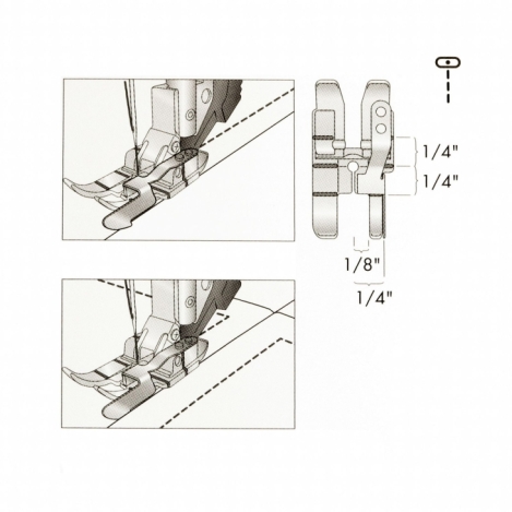 Прозрачная лапка с припуском 1/4 (6 мм) 820881096 фото №3