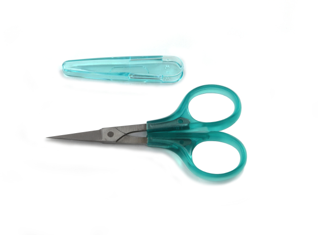 Ножницы тонкие для шитья, зеленые (100 мм) ES-1181-SG фото №1