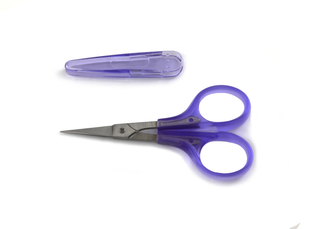 Ножницы тонкие для шитья, фиолетовые (100 мм) ES-1181-SL фото №1