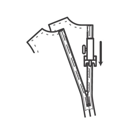 Лапка для потайної блискавки (металева) Janome/Family 1333 фото №3