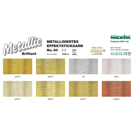 Нитка METALLIC Brillliant SILVER SILVER фото №2