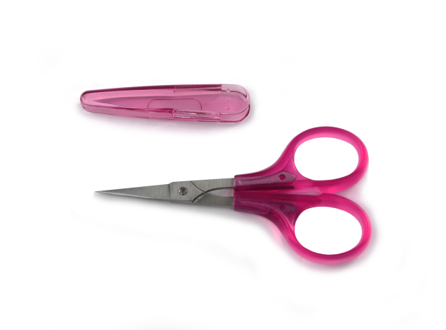 Ножницы тонкие для шитья, розовые (100 мм) ES-1181-SR фото №1