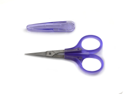 Ножницы тонкие для шитья, фиолетовые (100 мм) ES-1181-SL фото №3