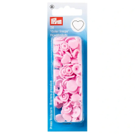 Кнопки пластиковые "Сердце" 12,4 мм (розовый)